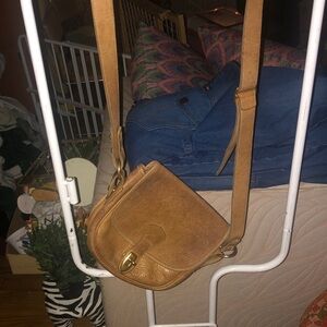Vintage Dooney & Bourke Tan Leather Crossbody Bag